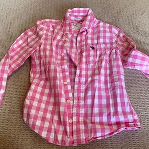 Abercrombie- Boys Pink Long Sleeve Button Up